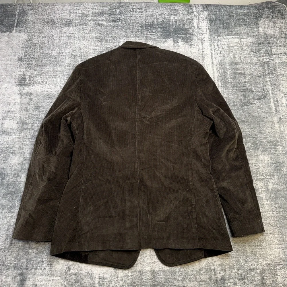Banana Republic Blazer Jacket Mens 42R Slim‎ Brown Corduroy Unstructured Profilo